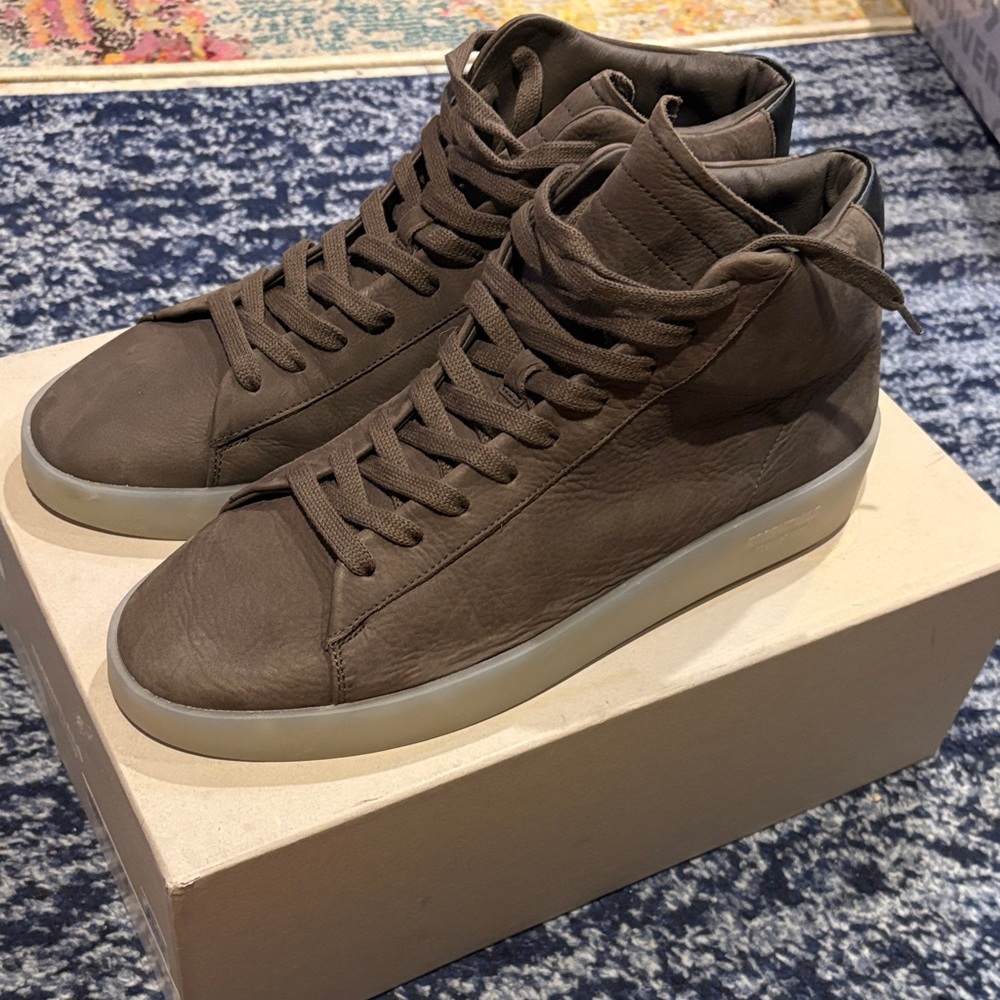 Fear of God Essentials Dark Brown High-Top Sneakers